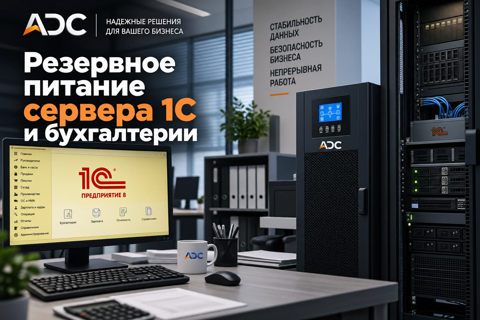 Резервное питание сервера 1С и бухгалтерии