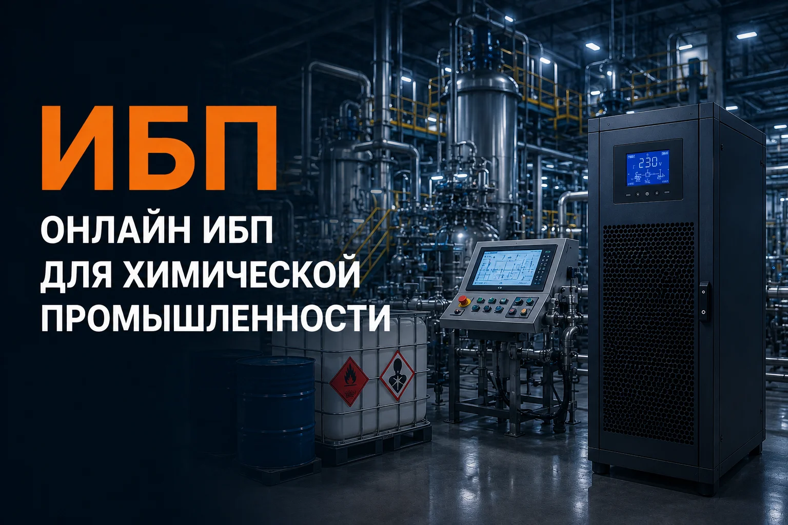 Онлайн ИБП для химического производства: требования и выбор