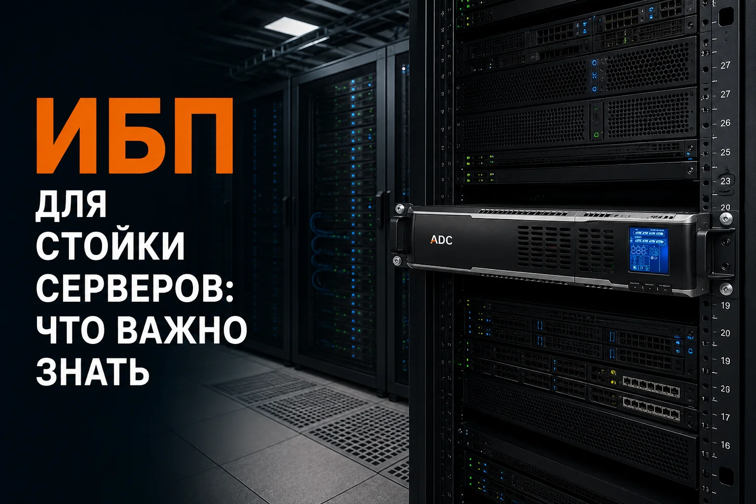Как выбрать ИБП для серверной стойки