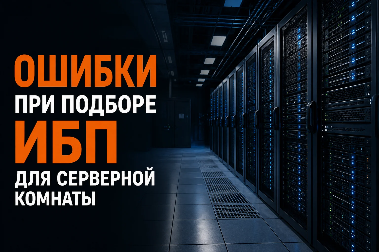 Главные ошибки при выборе ИБП для серверной