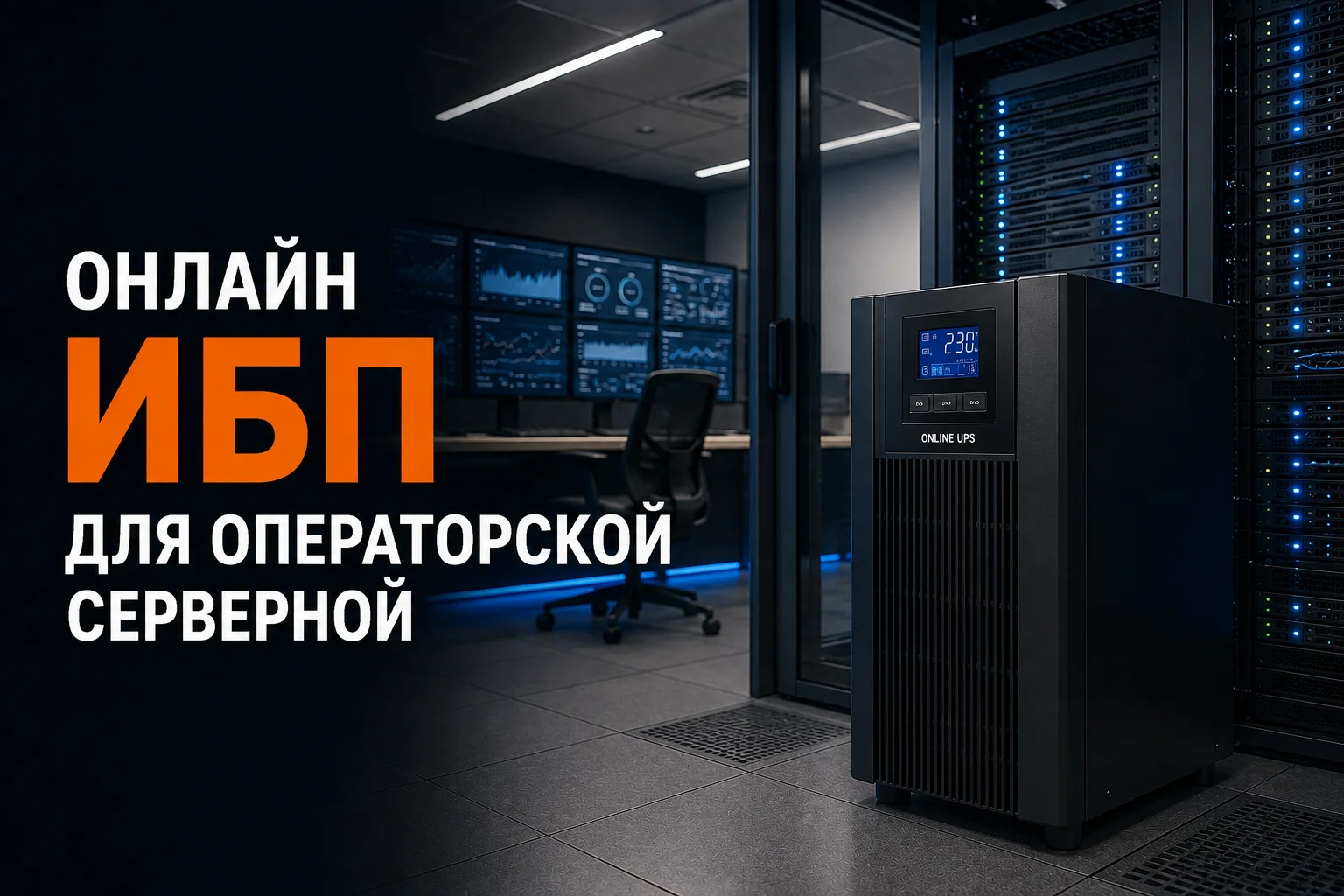 Онлайн ИБП для серверной телеком-оператора