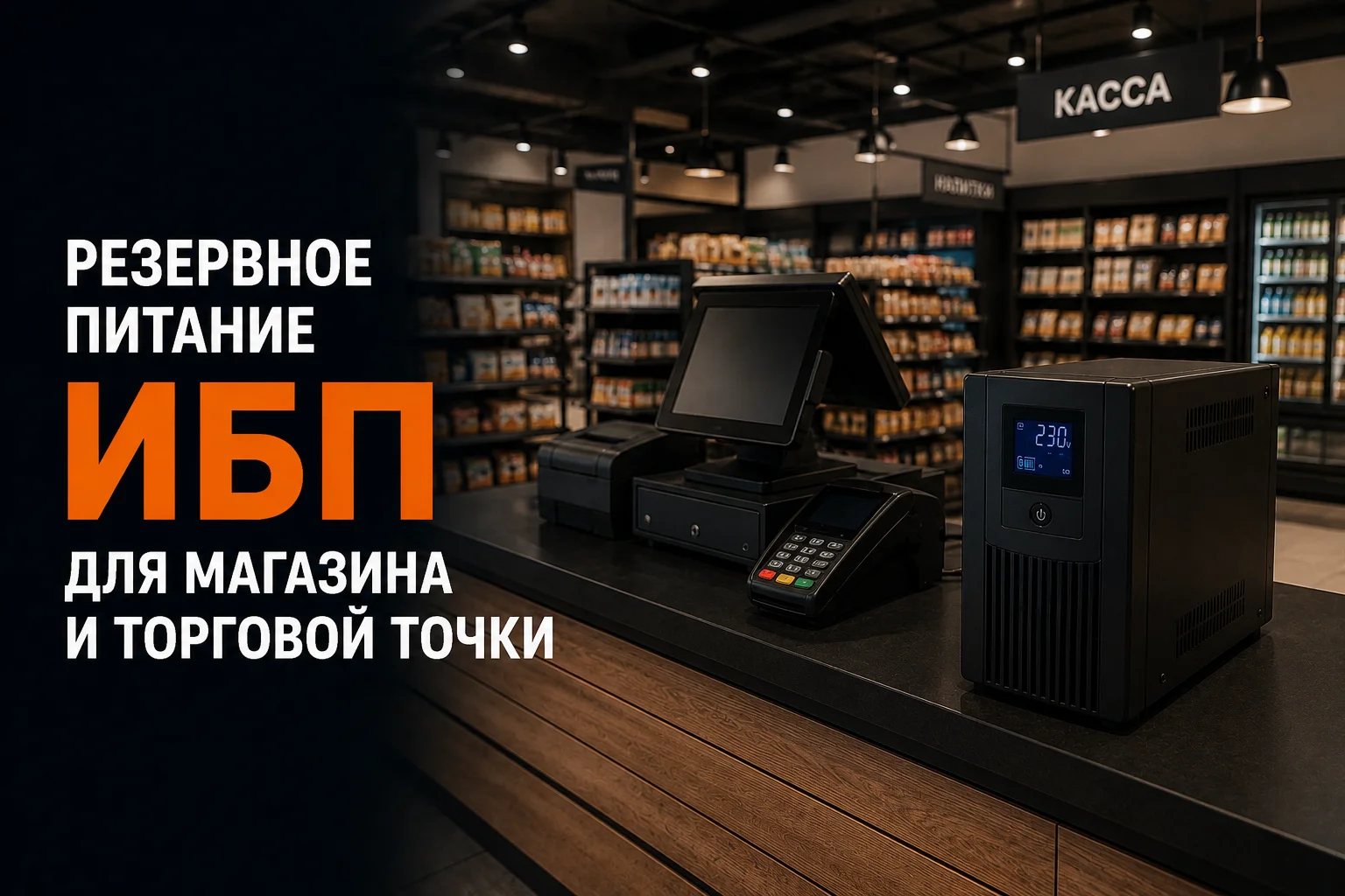 Резервное питание магазина: кассы, связь и безопасность