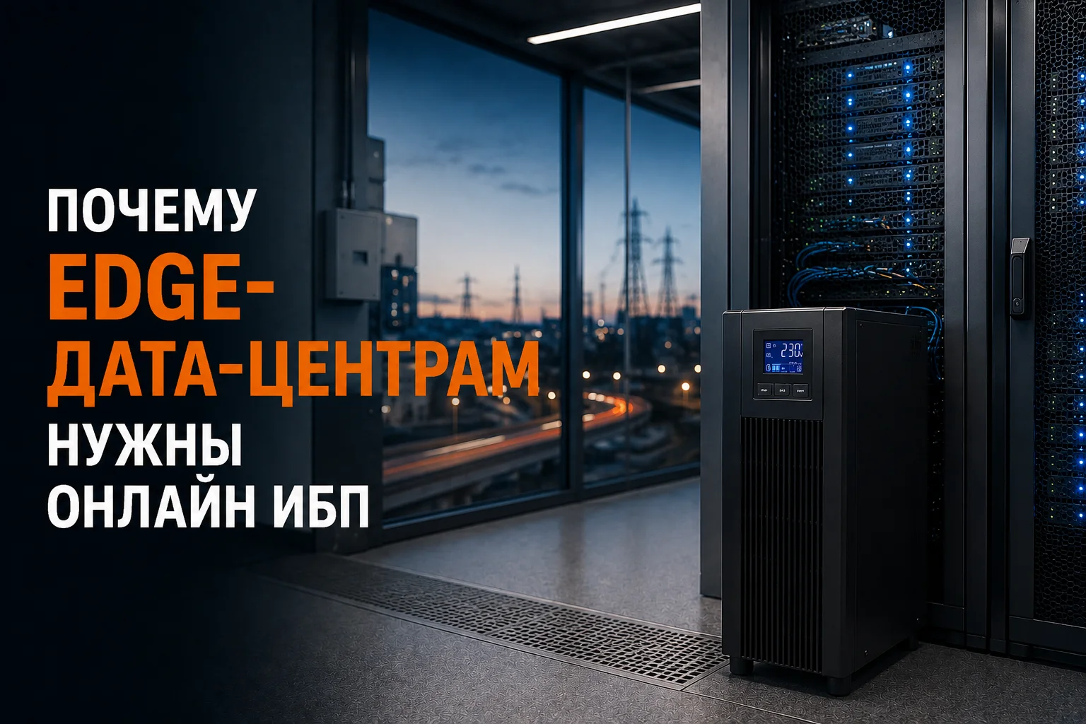 Онлайн ИБП для edge-дата-центра: критерии выбора