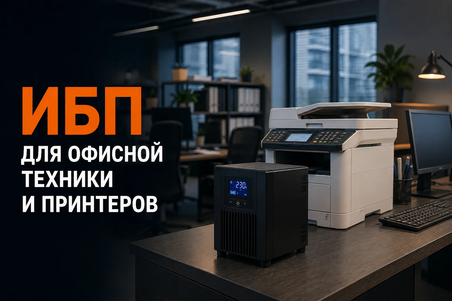 Как выбрать ИБП для офисной техники и принтеров