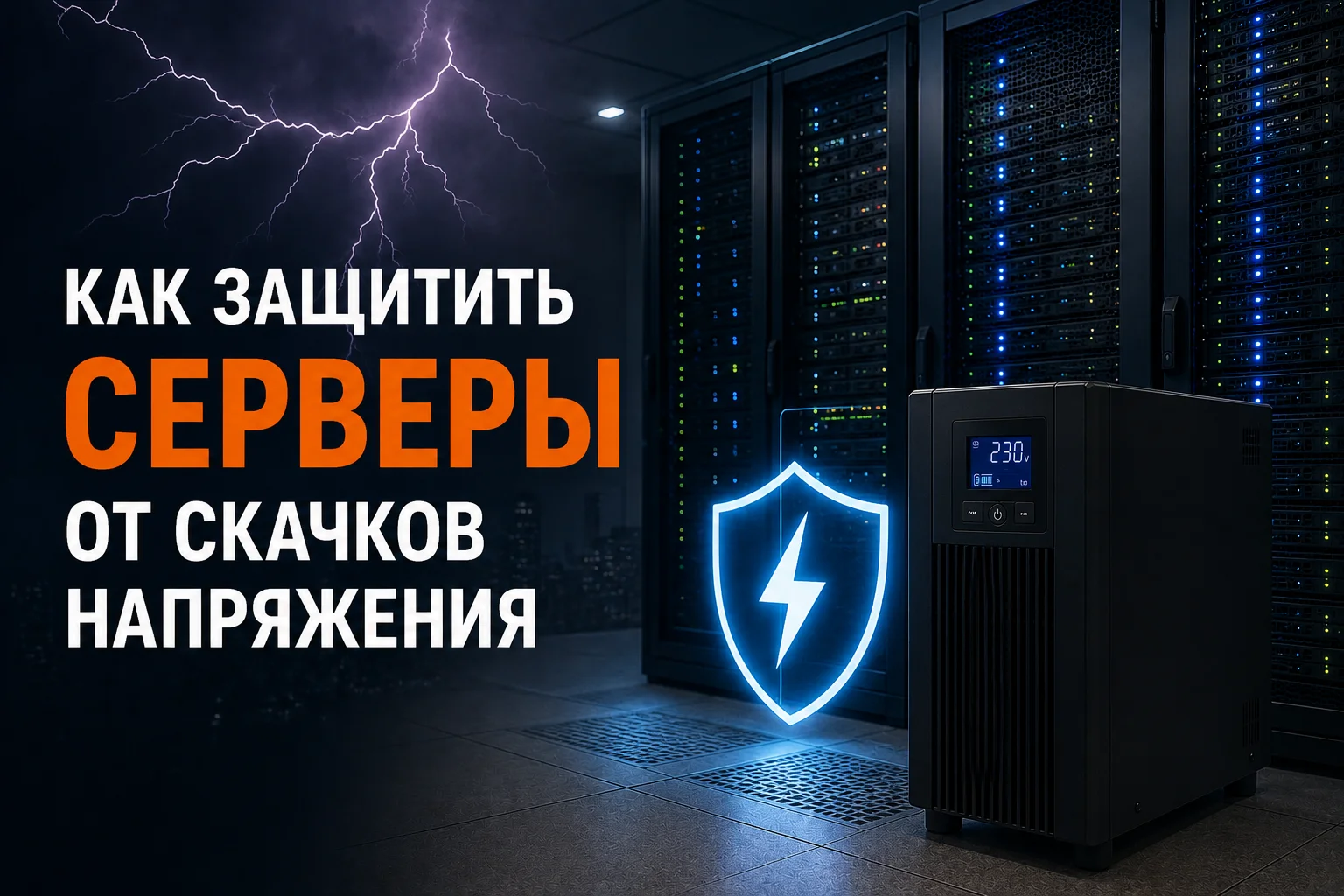 Как защитить серверы от скачков и перебоев напряжения