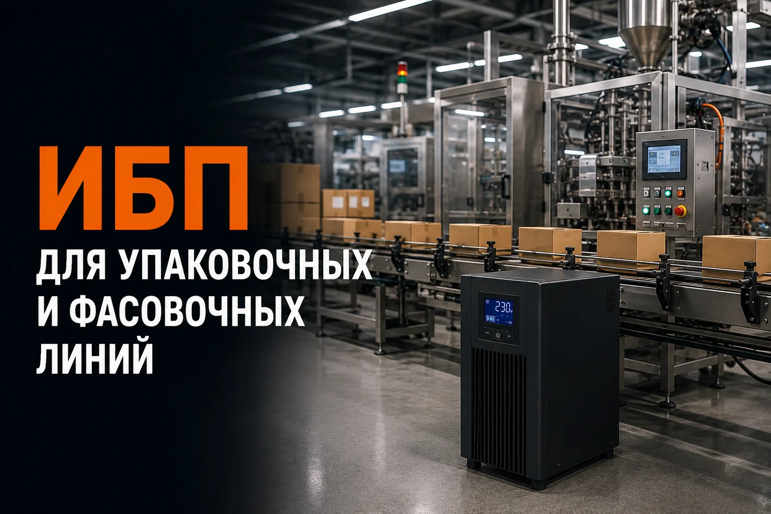 Как подобрать ИБП для упаковочной и фасовочной линии