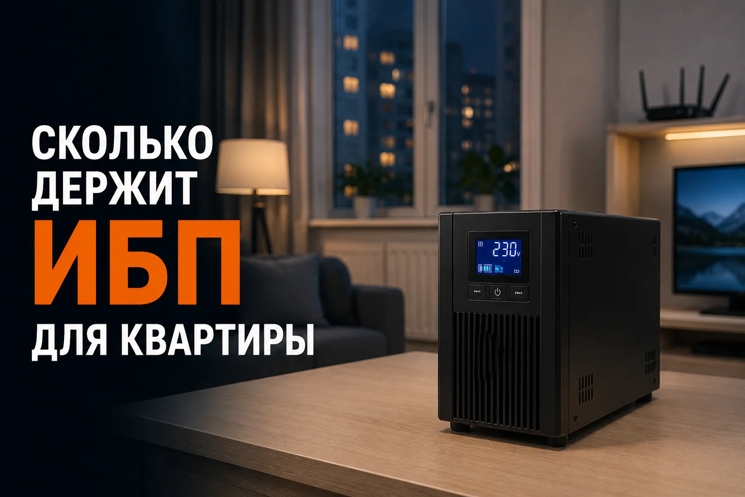 Сколько времени ИБП может питать квартиру