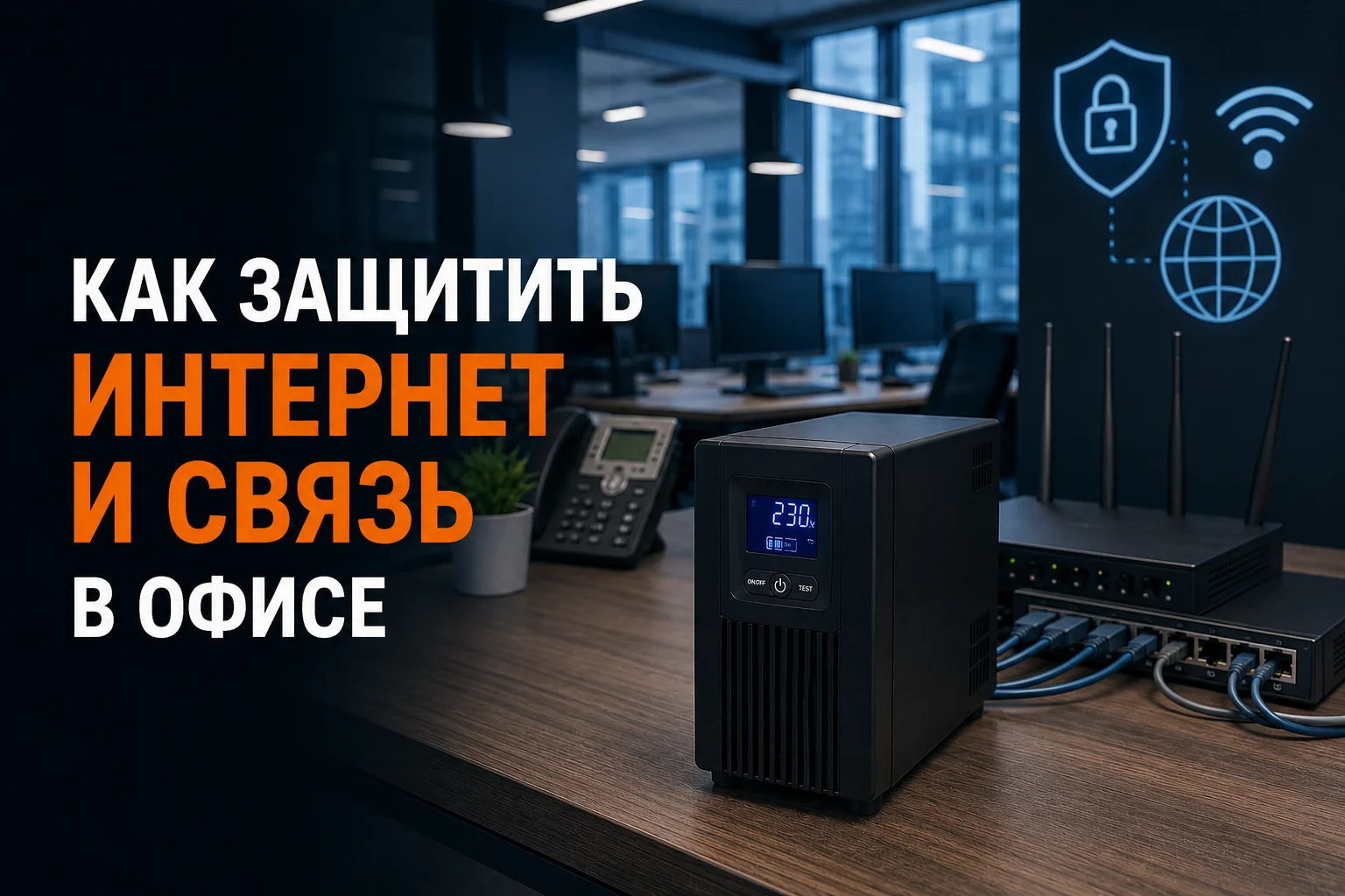 Как сохранить интернет и связь в офисе при отключении электричества