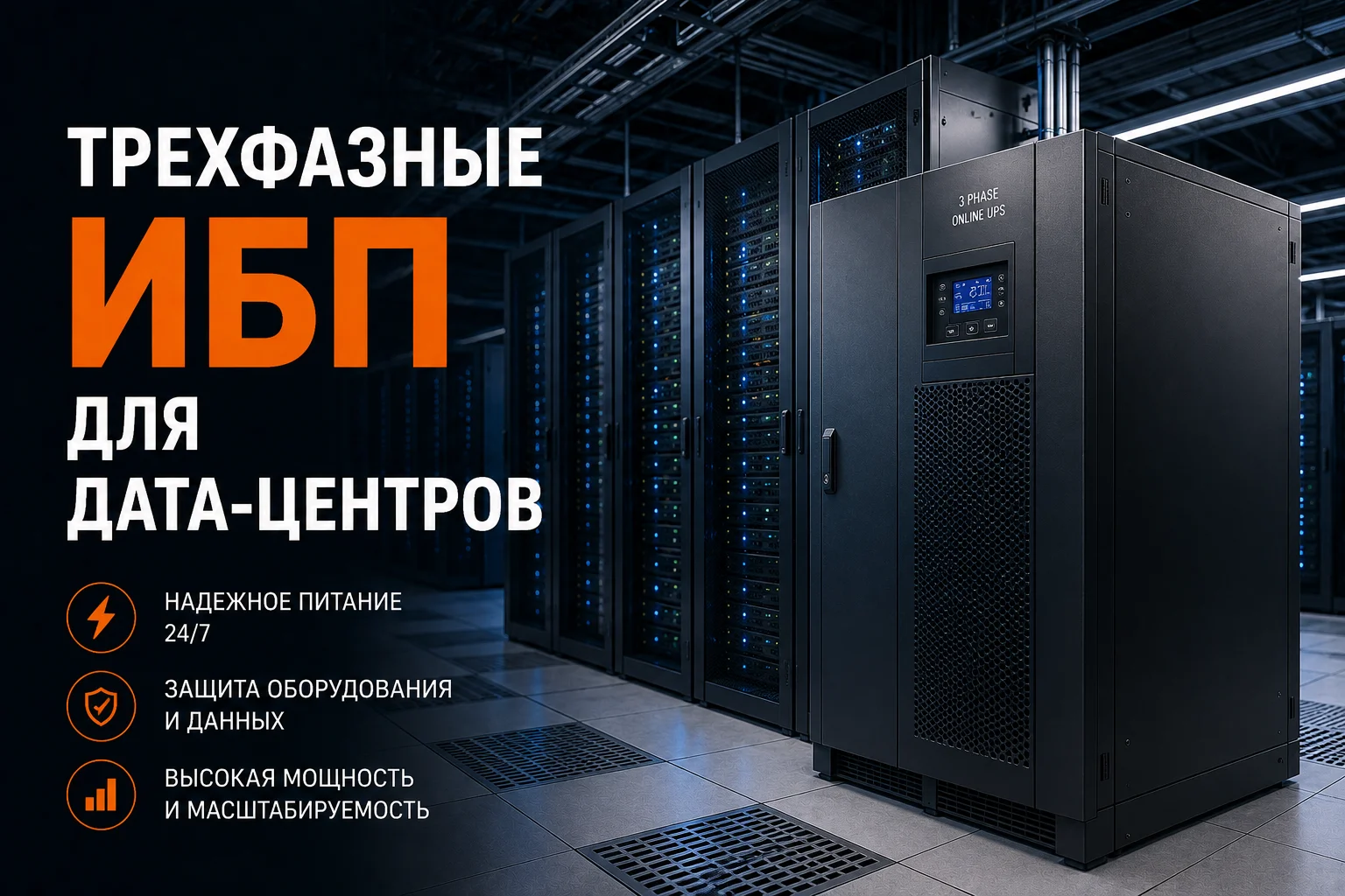 Как выбрать трехфазный ИБП для дата-центра