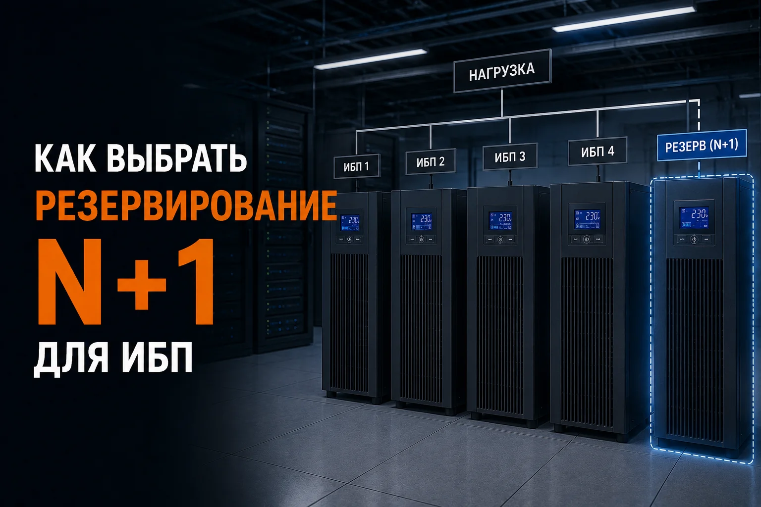Резервирование ИБП по схеме N+1: расчет и применение