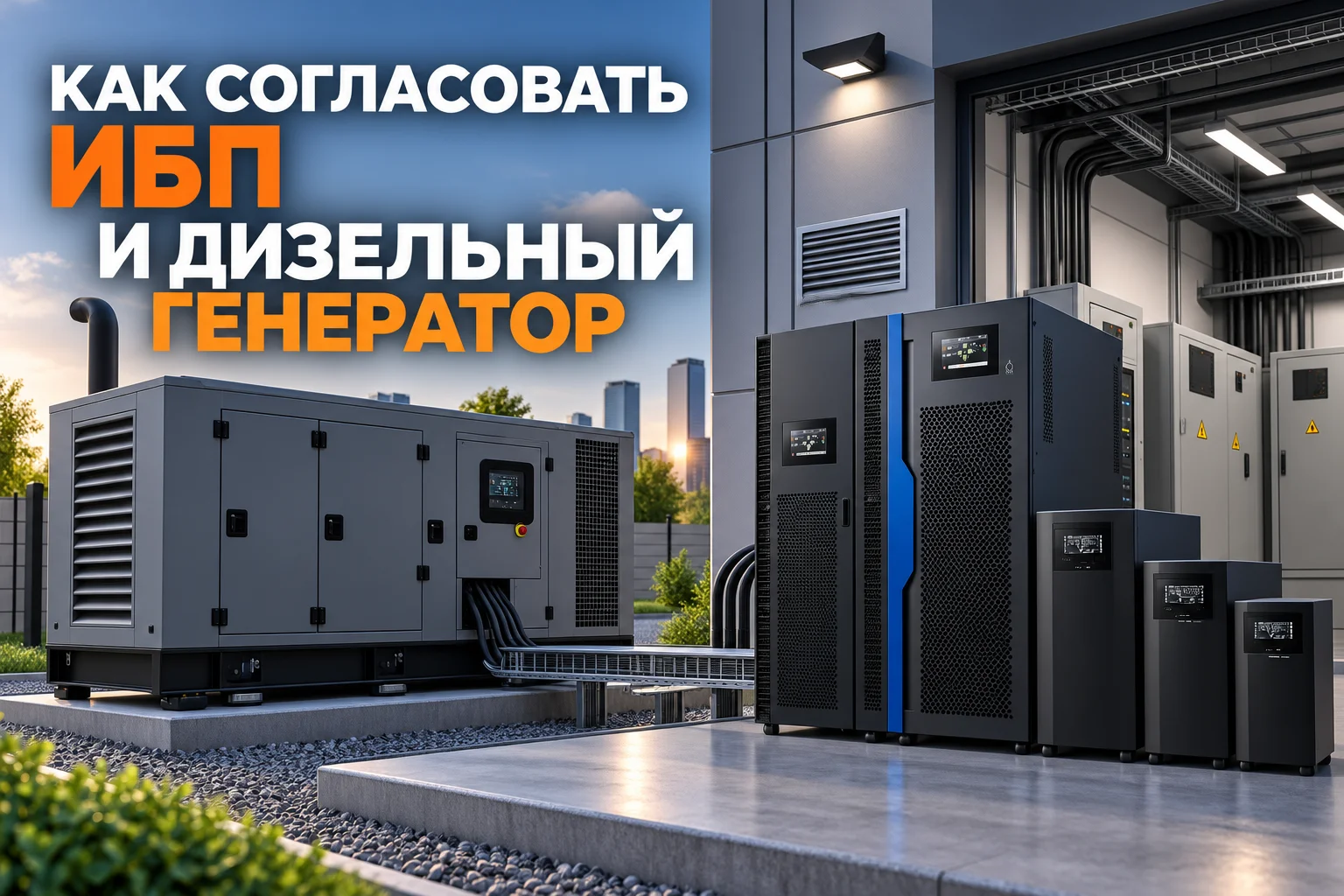 Как согласовать ИБП и дизельный генератор