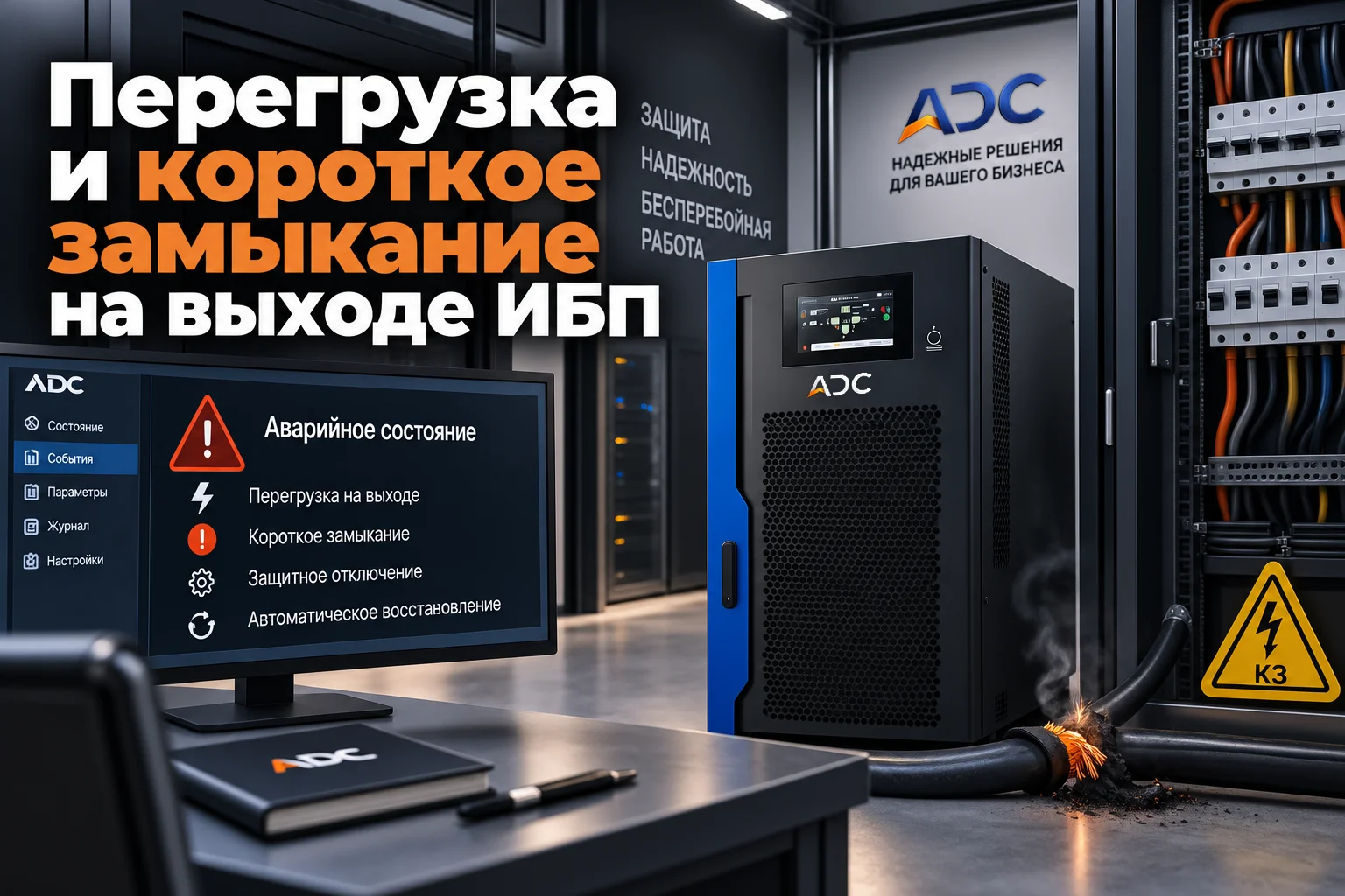 Перегрузка и короткое замыкание на выходе ИБП