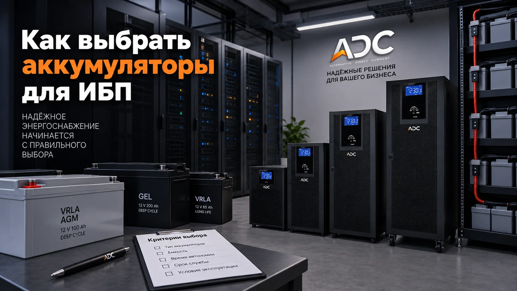 Как выбрать аккумуляторы для ИБП