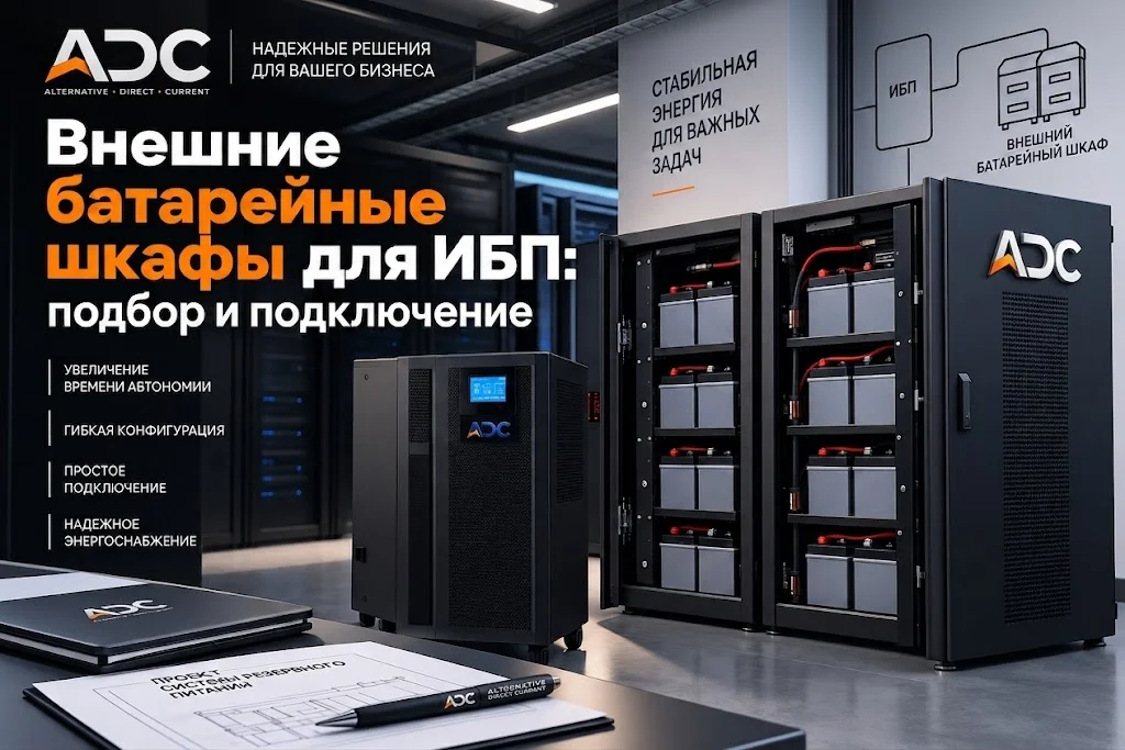Внешние батарейные шкафы для ИБП: подбор и подключение