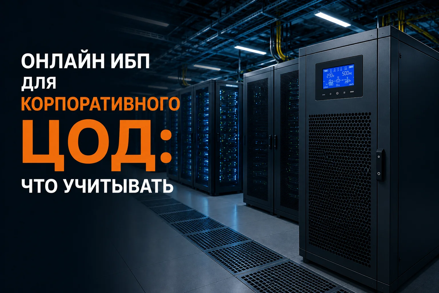 Онлайн ИБП для корпоративного ЦОД: основные критерии выбора