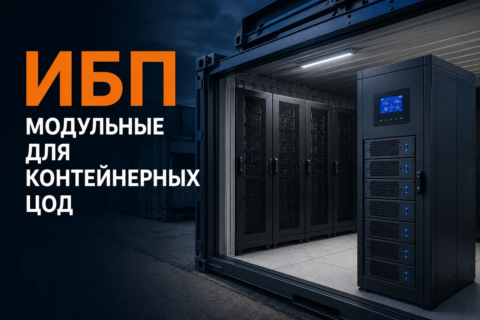 Модульные ИБП для контейнерных дата-центров