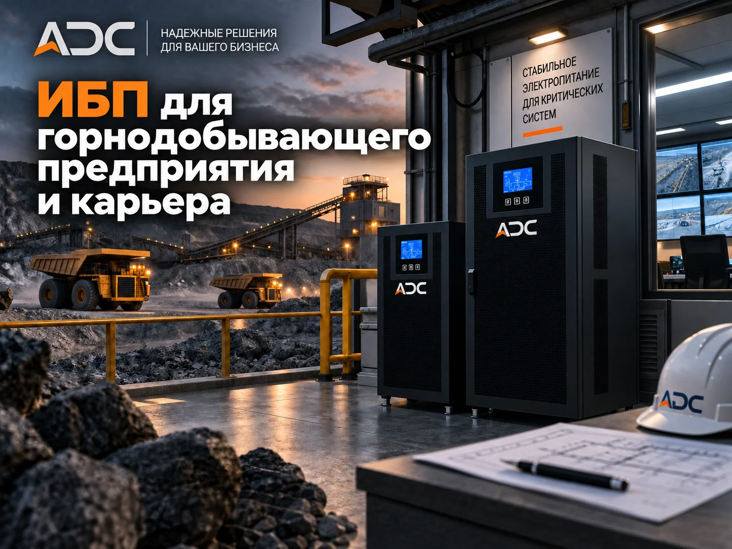 ИБП для горнодобывающего предприятия и карьера