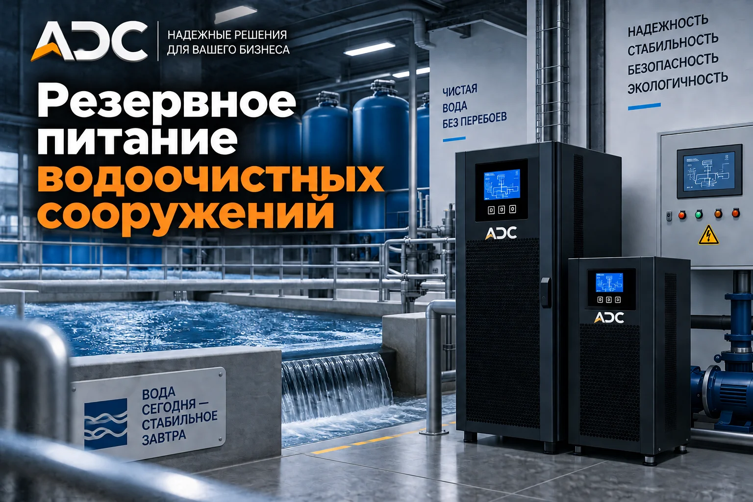 Резервное питание водоочистных сооружений